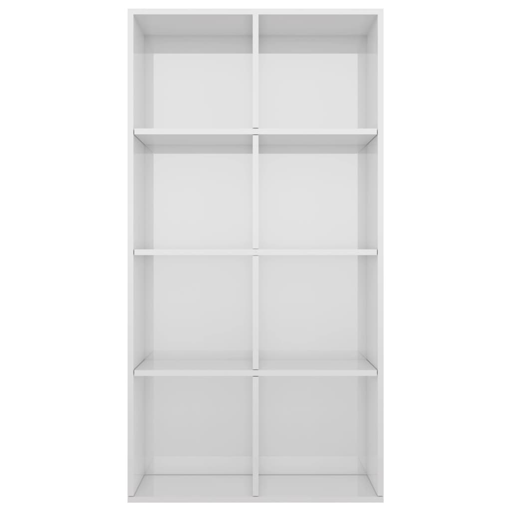 Bibliothèque/Buffet Blanc brillant 66x30x130 cm Bois ingénierie - XIOS