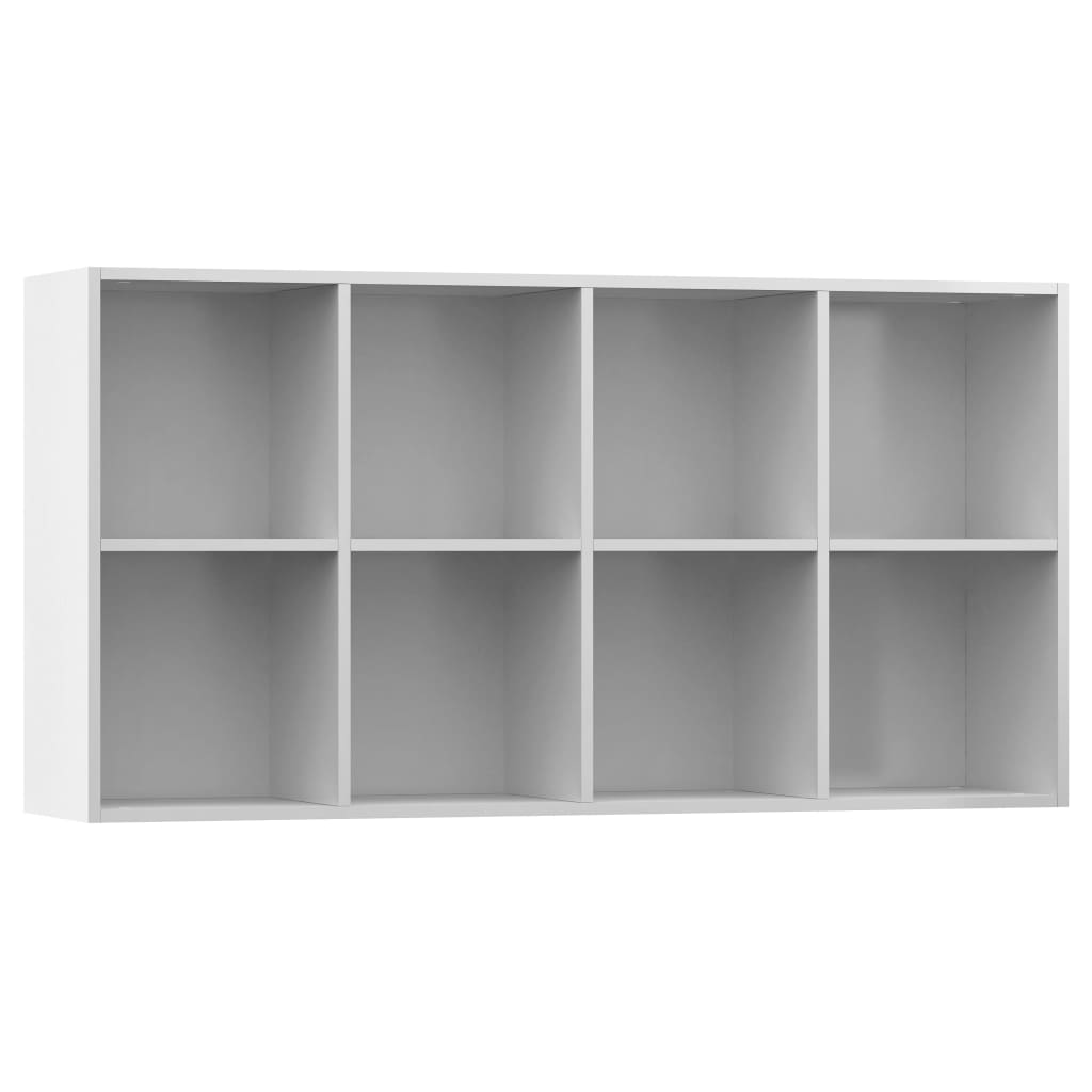 Bibliothèque/Buffet Blanc brillant 66x30x130 cm Bois ingénierie - XIOS