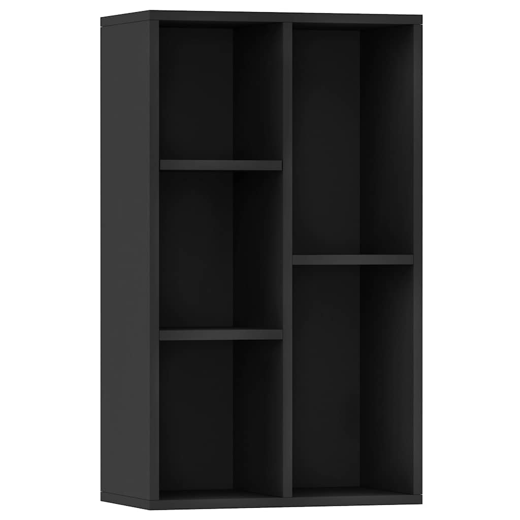 Bibliothèque/Buffet Noir 50x25x80 cm Bois d’ingénierie - XIOS