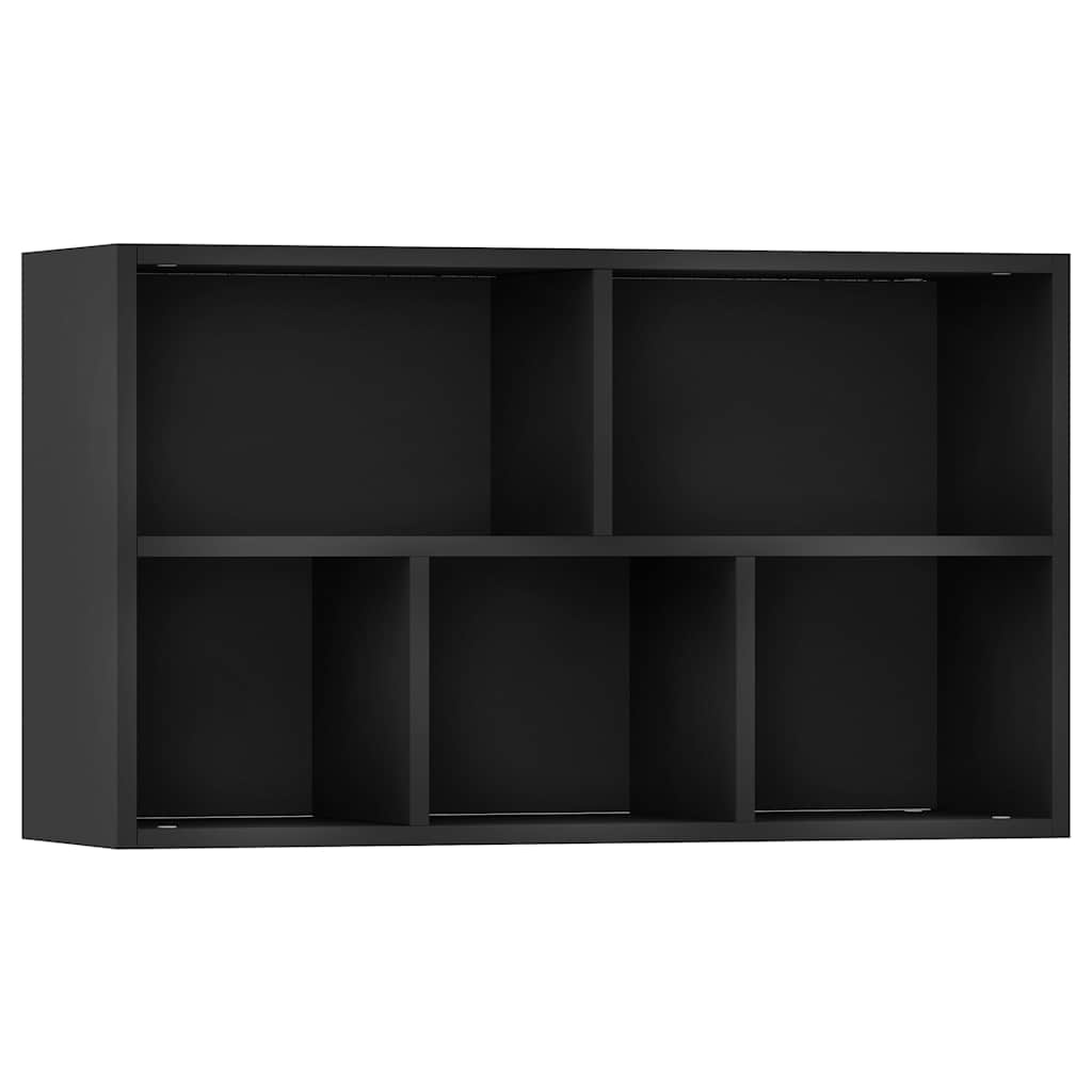Bibliothèque/Buffet Noir 50x25x80 cm Bois d’ingénierie - XIOS