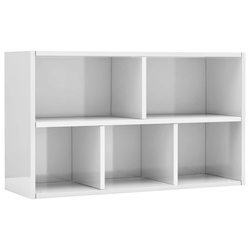 Bibliothèque/buffet blanc brillant 50x25x80cm Bois d’ingénierie - XIOS