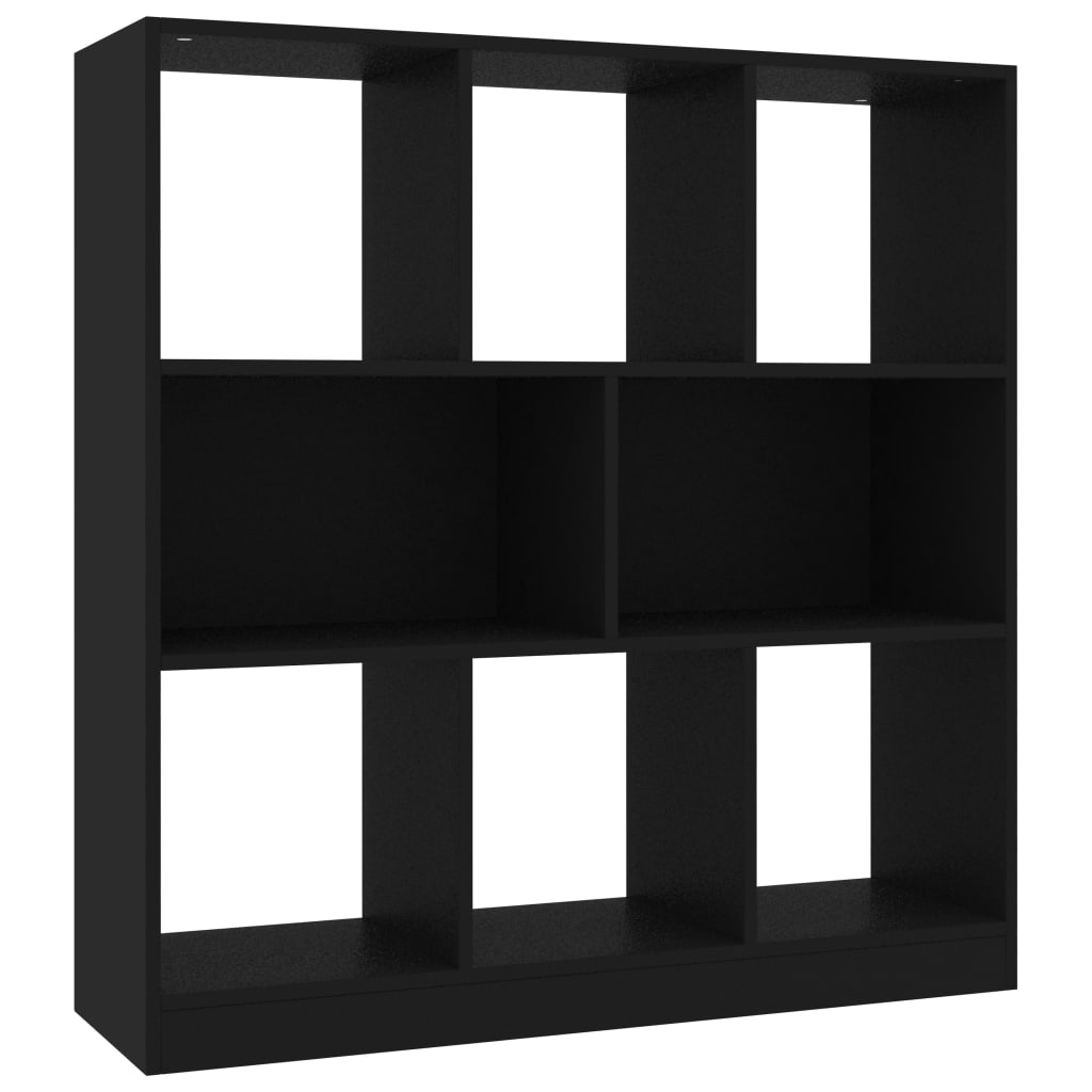 Bibliothèque Noir 97,5x29,5x100 cm Bois d'ingénierie - XIOS