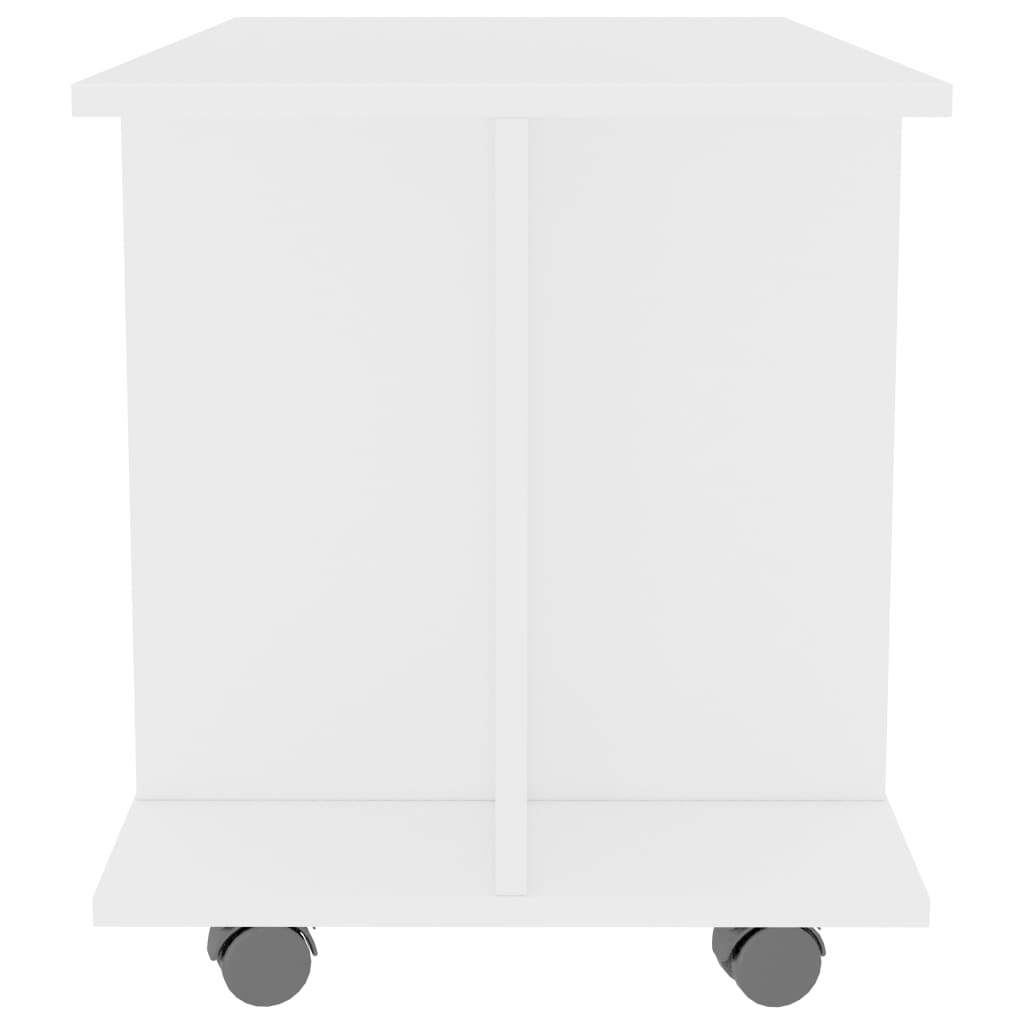 Meuble TV avec roulettes blanc 80x40x45 cm bois d'ingénierie - XIOS