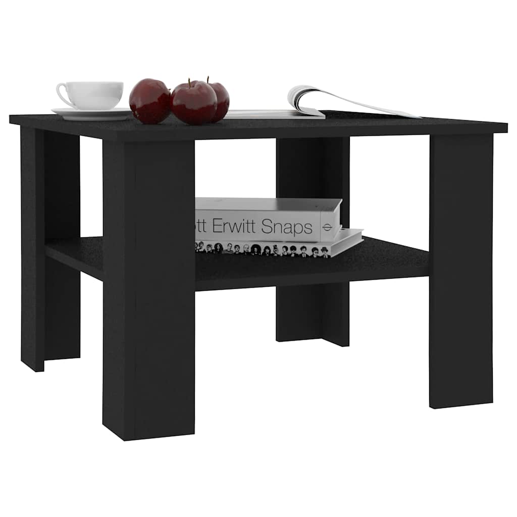 Table basse Noir 60x60x42 cm Bois d’ingénierie - XIOS