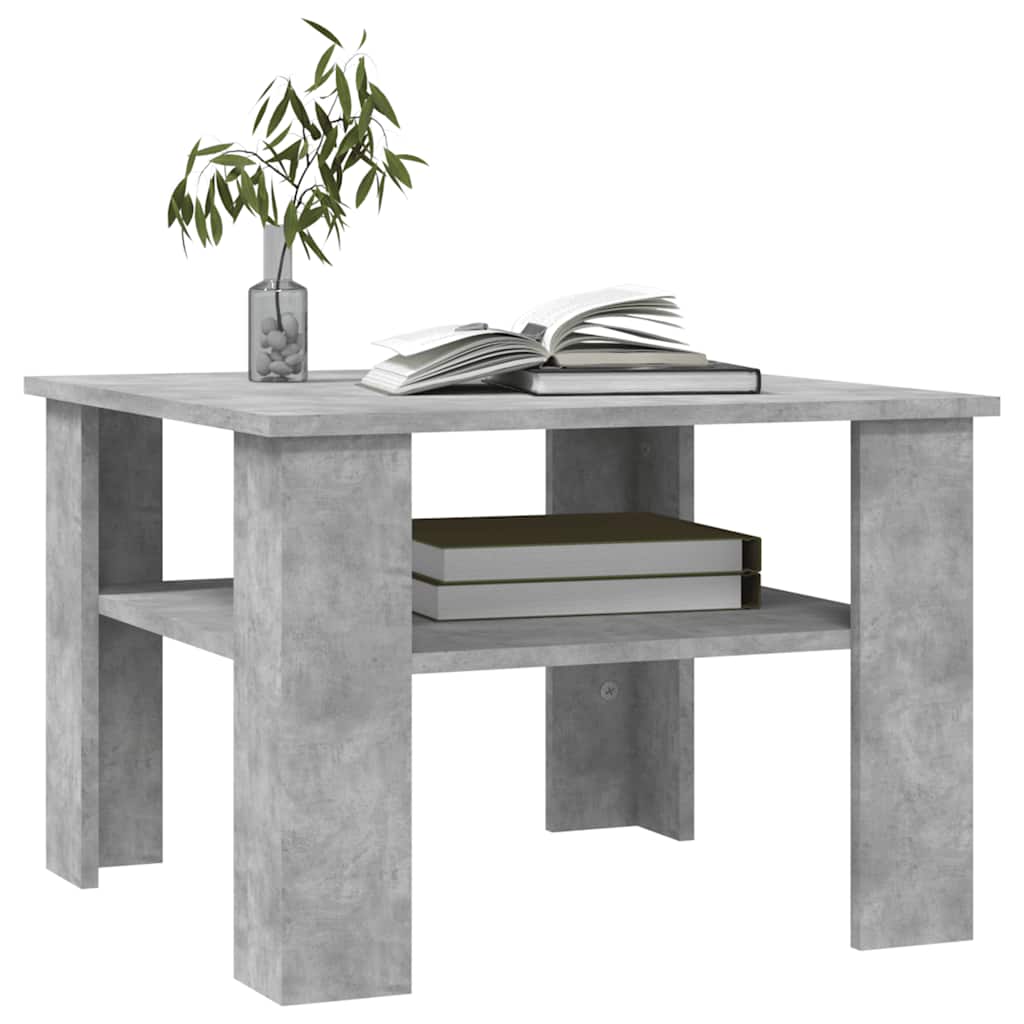 Table basse Gris béton 60x60x42 cm Bois d’ingénierie - XIOS
