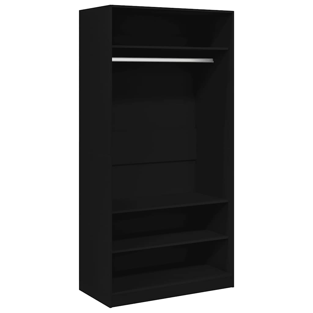 Garde-robe Noir 100 x 50 x 200 cm Bois d'ingénierie - XIOS