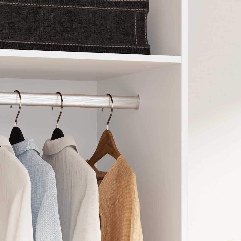 Garde-robe Blanc 50x50x200 cm Bois d'ingénierie - XIOS