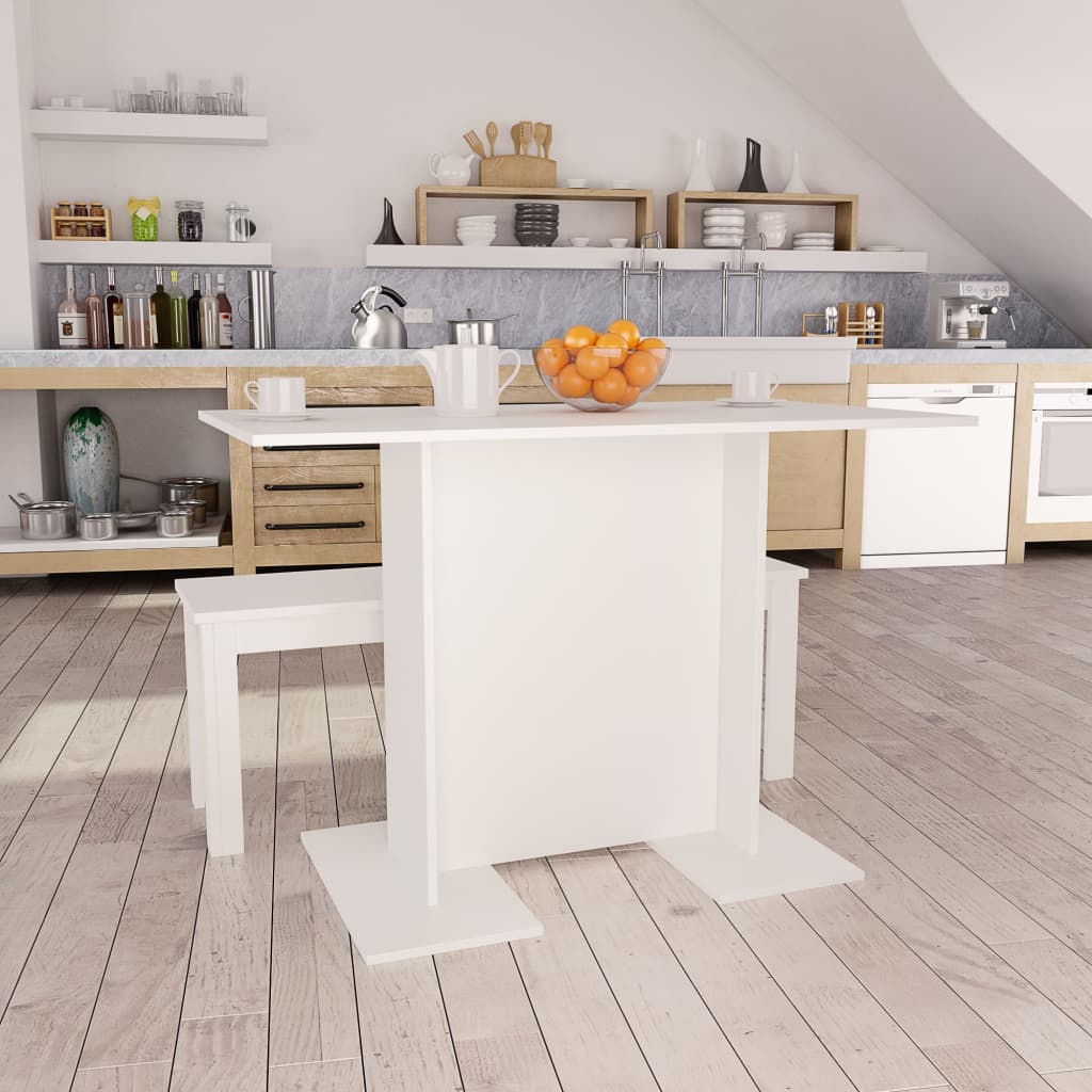 Table de salle à manger Blanc 110 x 60 x 75 cm Bois ingénierie - XIOS