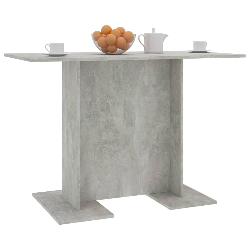 Table de salle à manger Gris béton 110 x 60 x 75 cm Aggloméré - XIOS