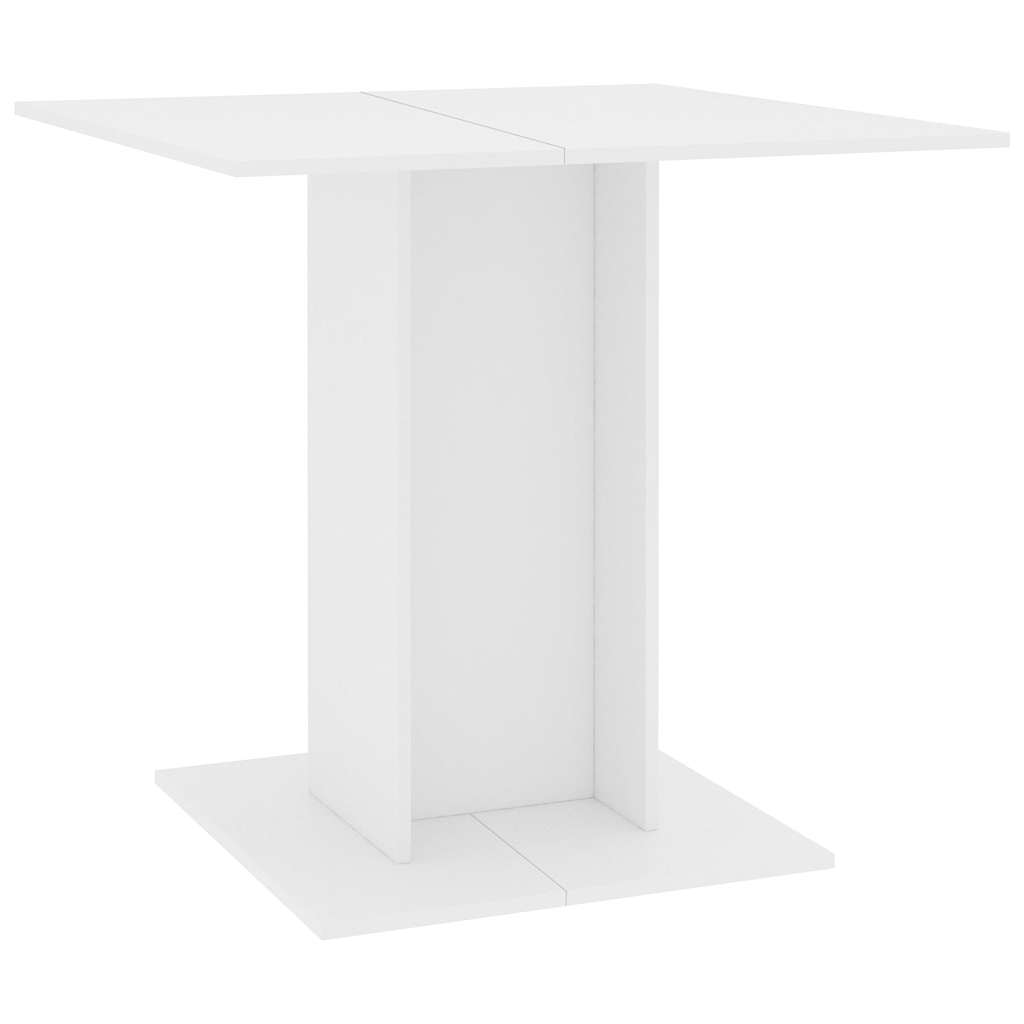 Table à manger Blanc 80x80x75 cm bois d'ingénierie - XIOS