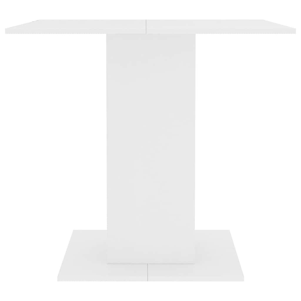 Table à manger Blanc 80x80x75 cm bois d'ingénierie - XIOS