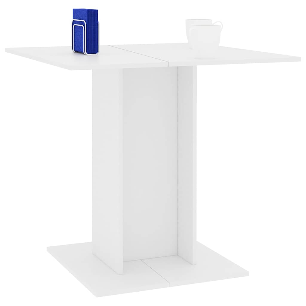 Table à manger Blanc 80x80x75 cm bois d'ingénierie - XIOS