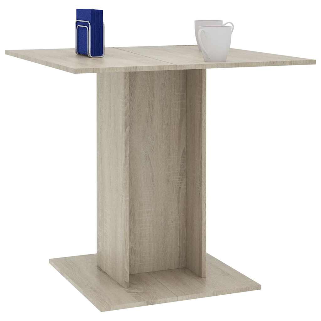 Table à dîner Chêne sonoma 80x80x75 cm Bois d'ingénierie - XIOS