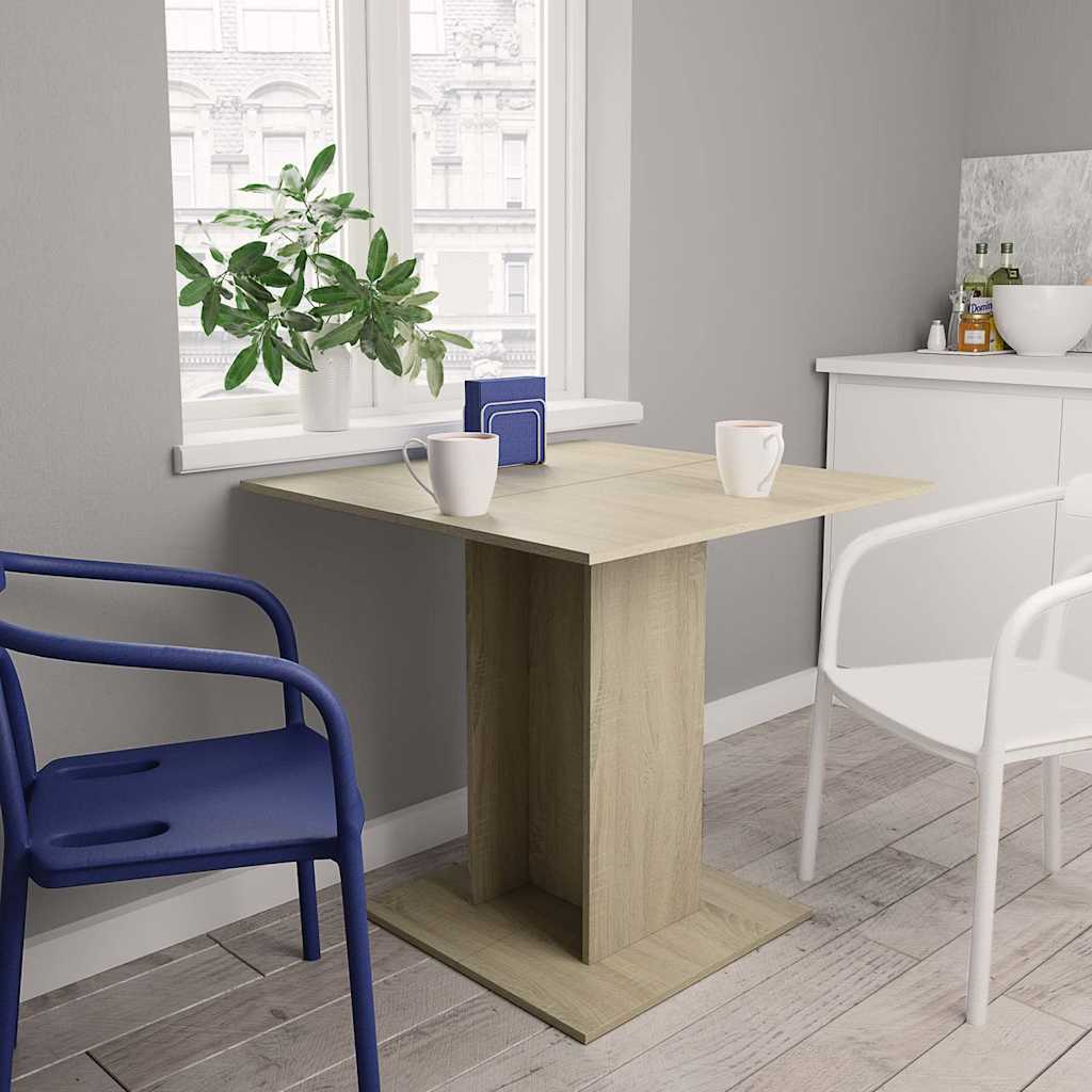 Table à dîner Chêne sonoma 80x80x75 cm Bois d'ingénierie - XIOS
