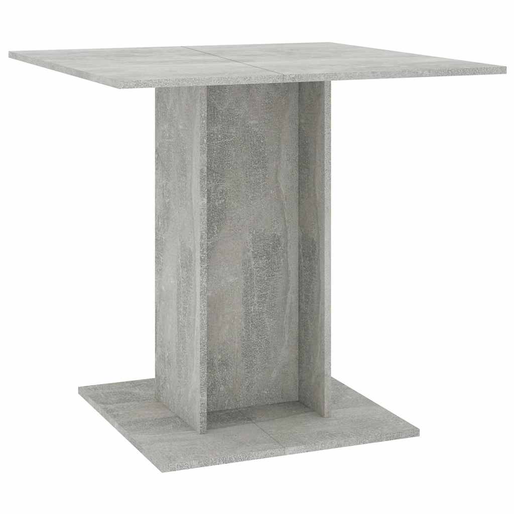 Table à manger Gris béton 80x80x75 cm bois d'ingénierie - XIOS