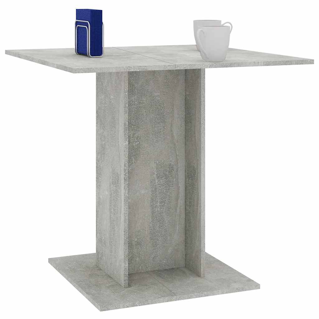 Table à manger Gris béton 80x80x75 cm bois d'ingénierie - XIOS