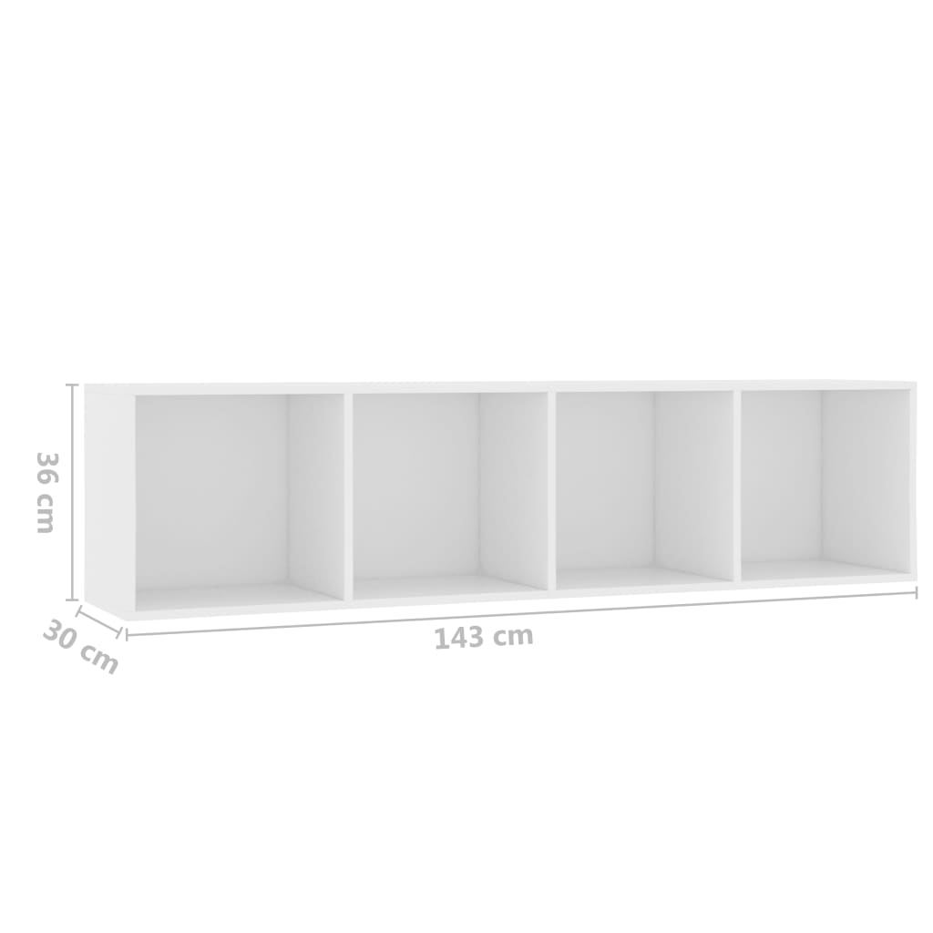 Bibliothèque/Meuble TV Blanc 143x30x36 cm - XIOS