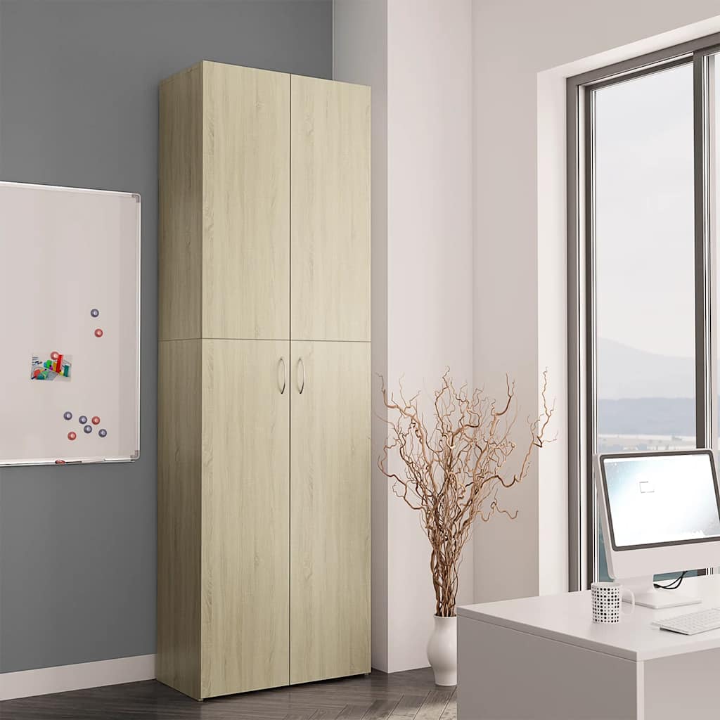 Armoire de bureau Chêne sonoma 60x32x190 cm Bois d'ingénierie - XIOS