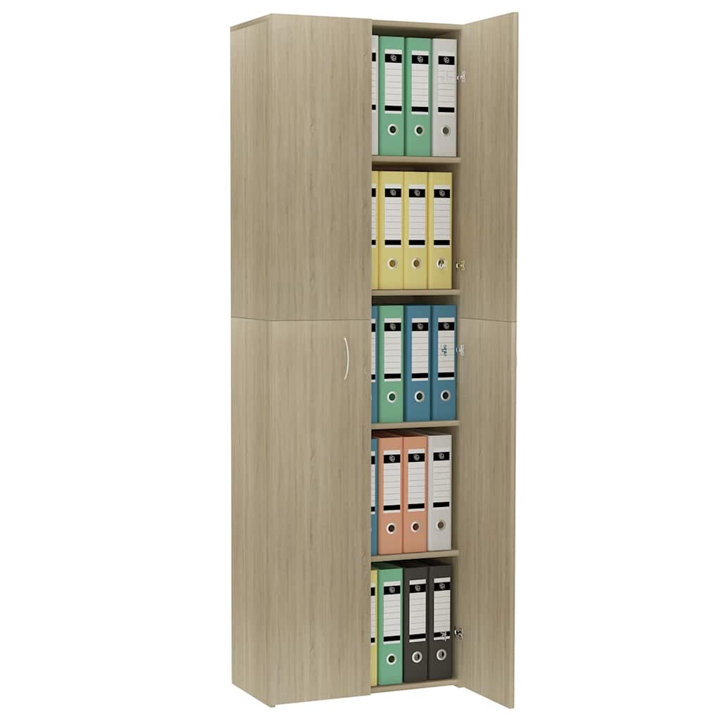 Armoire de bureau Chêne sonoma 60x32x190 cm Bois d'ingénierie - XIOS
