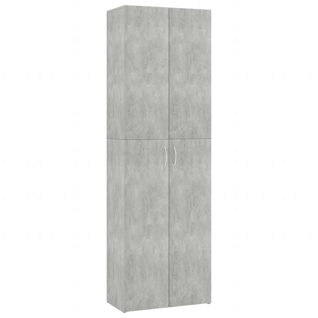 Armoire de bureau Gris béton 60x32x190 cm Bois d'ingénierie - XIOS