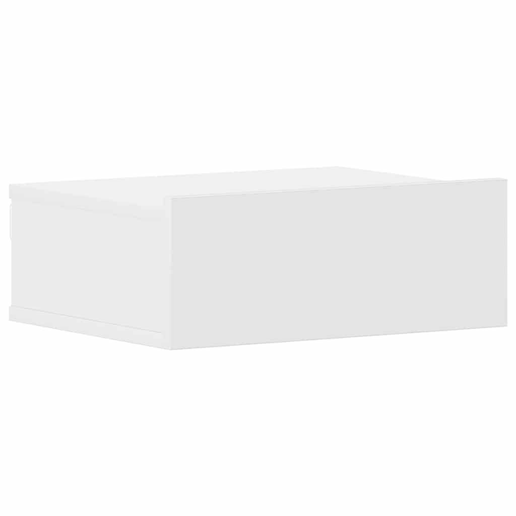 Tables de chevet flottantes 2 pcs Blanc bois d’ingénierie - XIOS