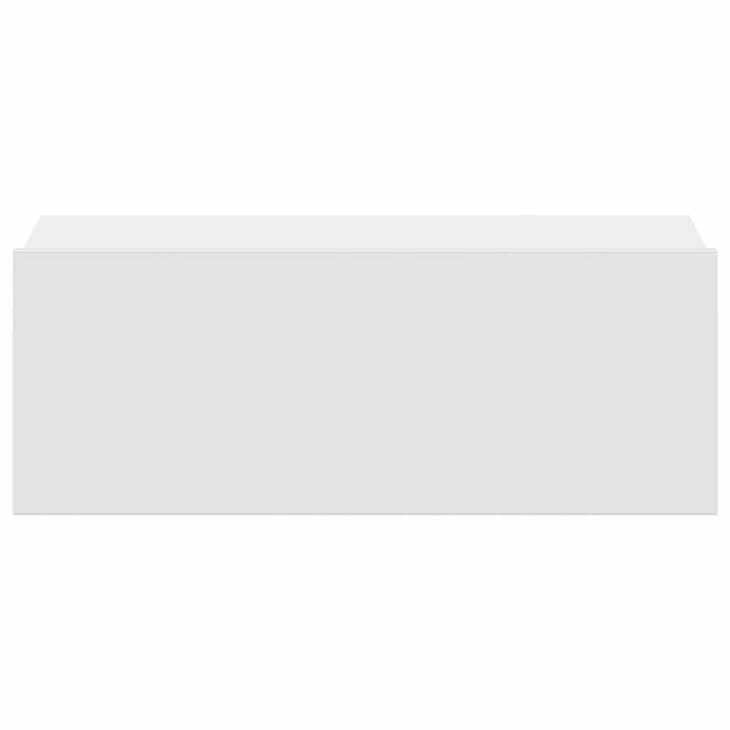 Tables de chevet flottantes 2 pcs Blanc bois d’ingénierie - XIOS