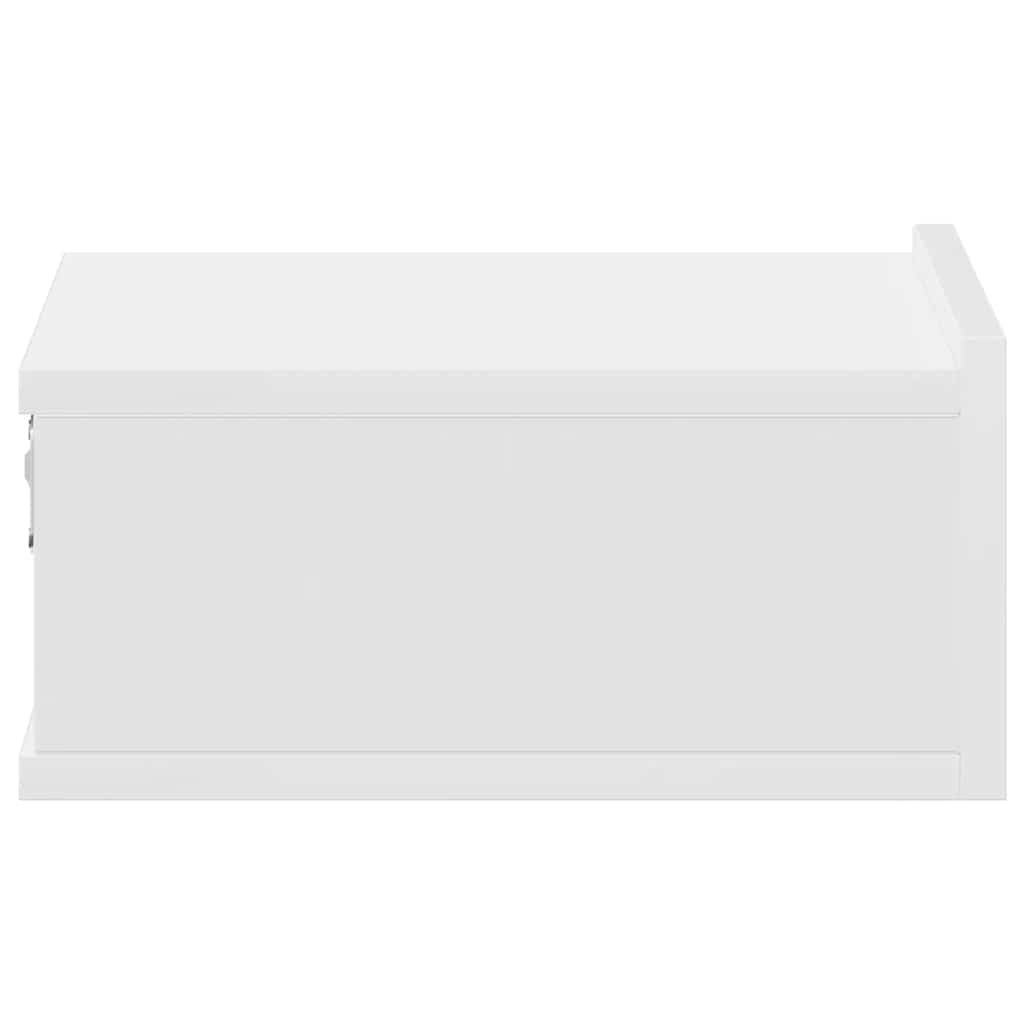 Tables de chevet flottantes 2 pcs Blanc bois d’ingénierie - XIOS