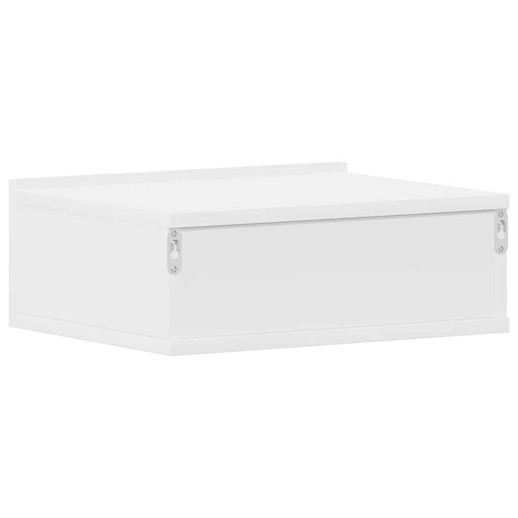 Tables de chevet flottantes 2 pcs Blanc bois d’ingénierie - XIOS