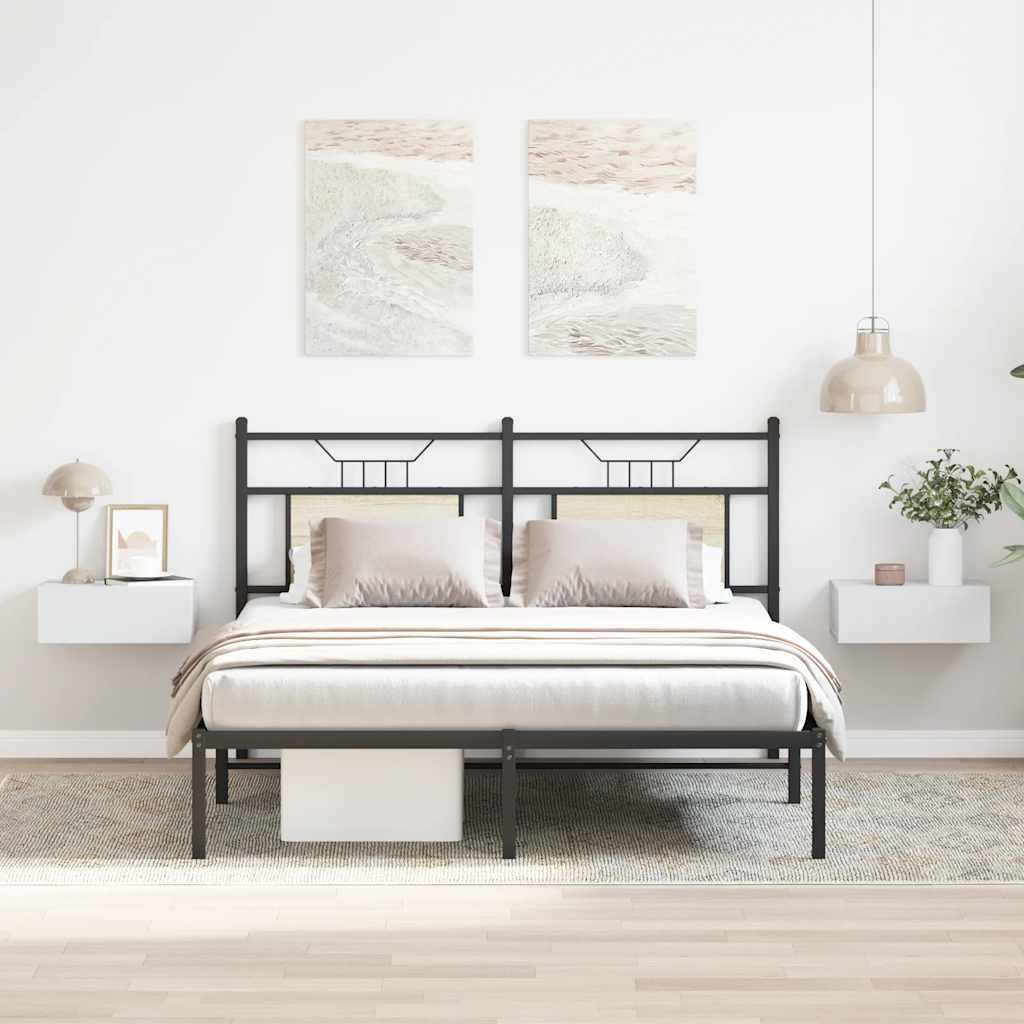 Tables de chevet flottantes 2 pcs Blanc bois d’ingénierie - XIOS