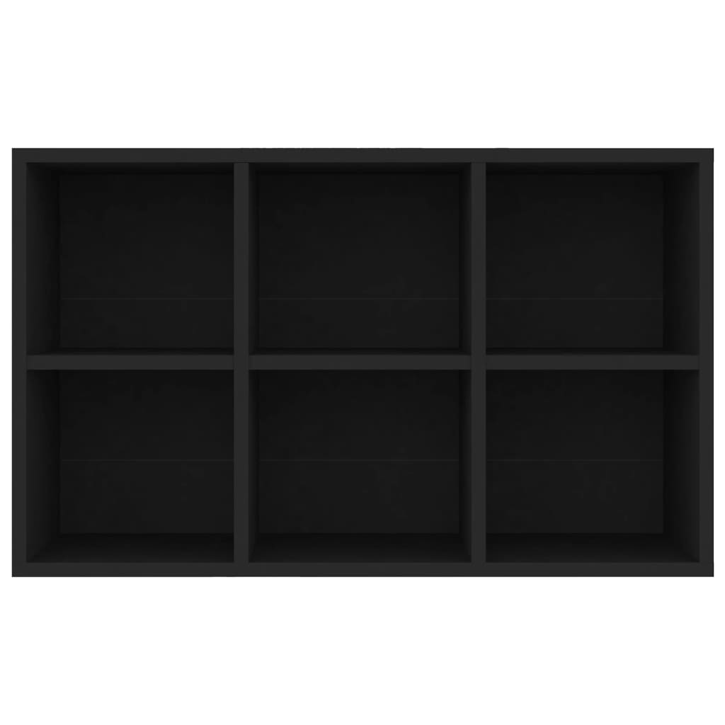 Bibliothèque/Buffet noir 66x30x98 cm bois d'ingénierie - XIOS