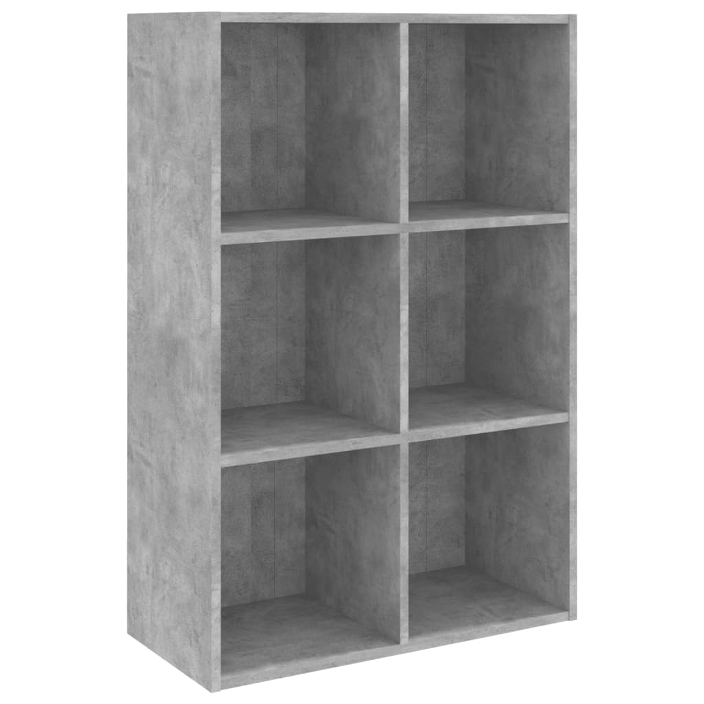 Bibliothèque/Buffet gris béton 66x30x98 cm bois d'ingénierie - XIOS