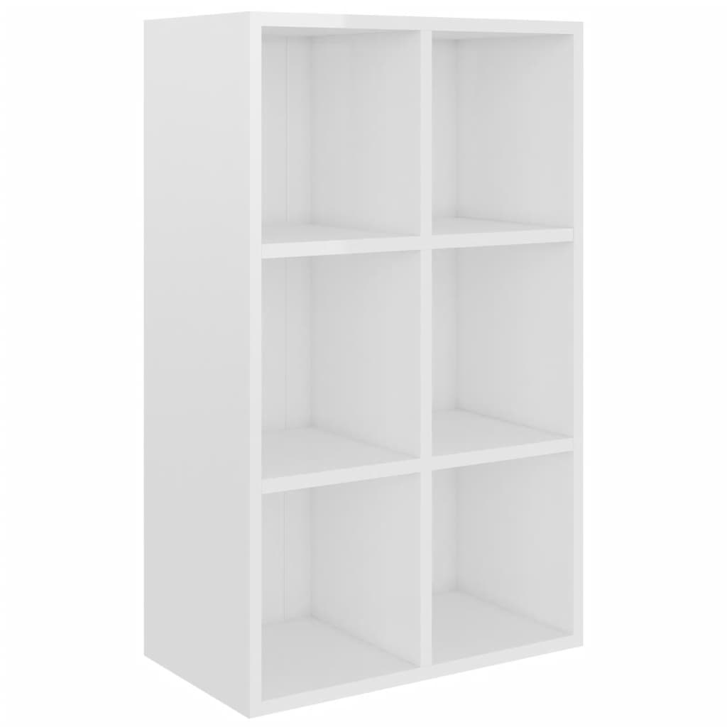 Bibliothèque/buffet blanc brillant 66x30x98cm bois d'ingénierie - XIOS