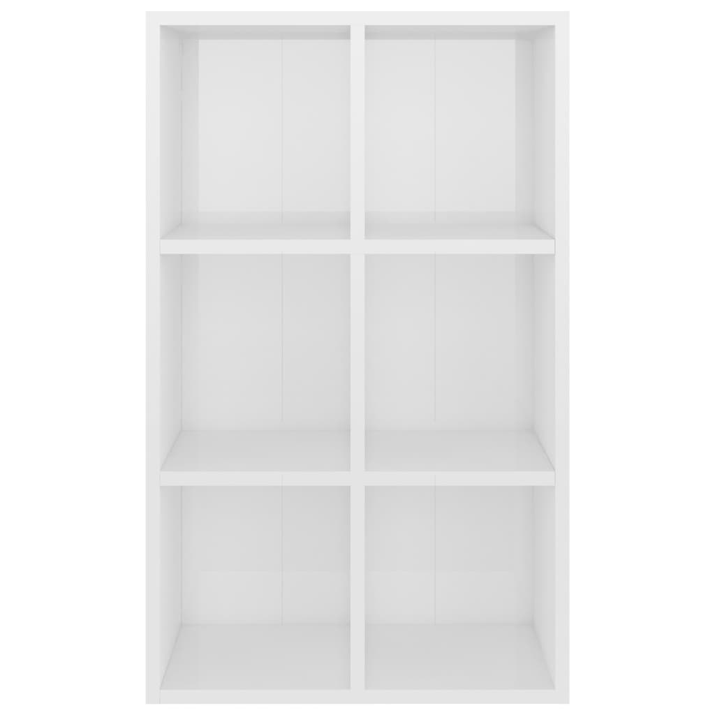 Bibliothèque/buffet blanc brillant 66x30x98cm bois d'ingénierie - XIOS