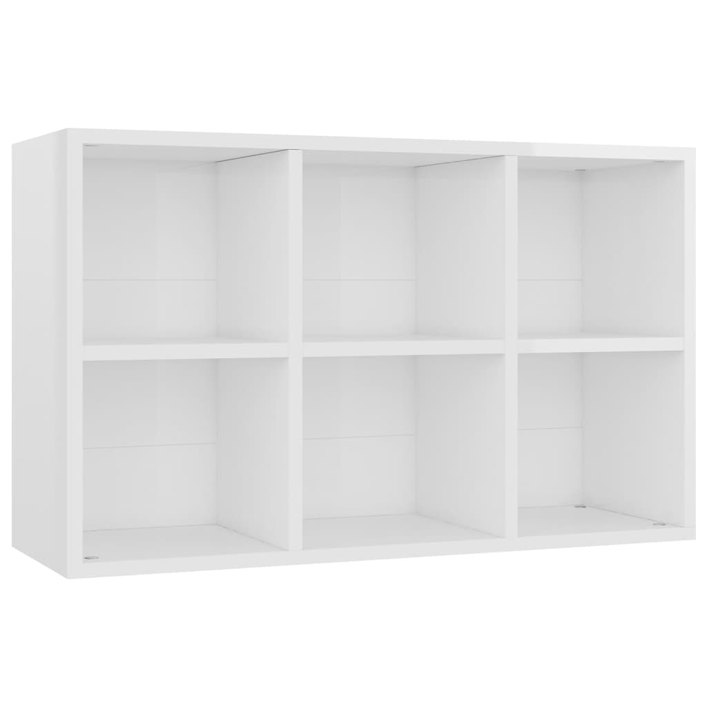 Bibliothèque/buffet blanc brillant 66x30x98cm bois d'ingénierie - XIOS