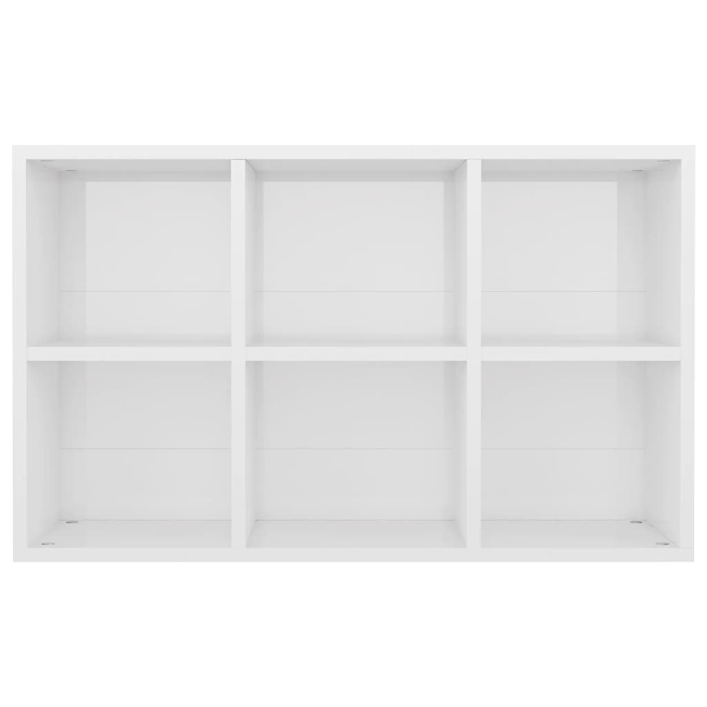 Bibliothèque/buffet blanc brillant 66x30x98cm bois d'ingénierie - XIOS