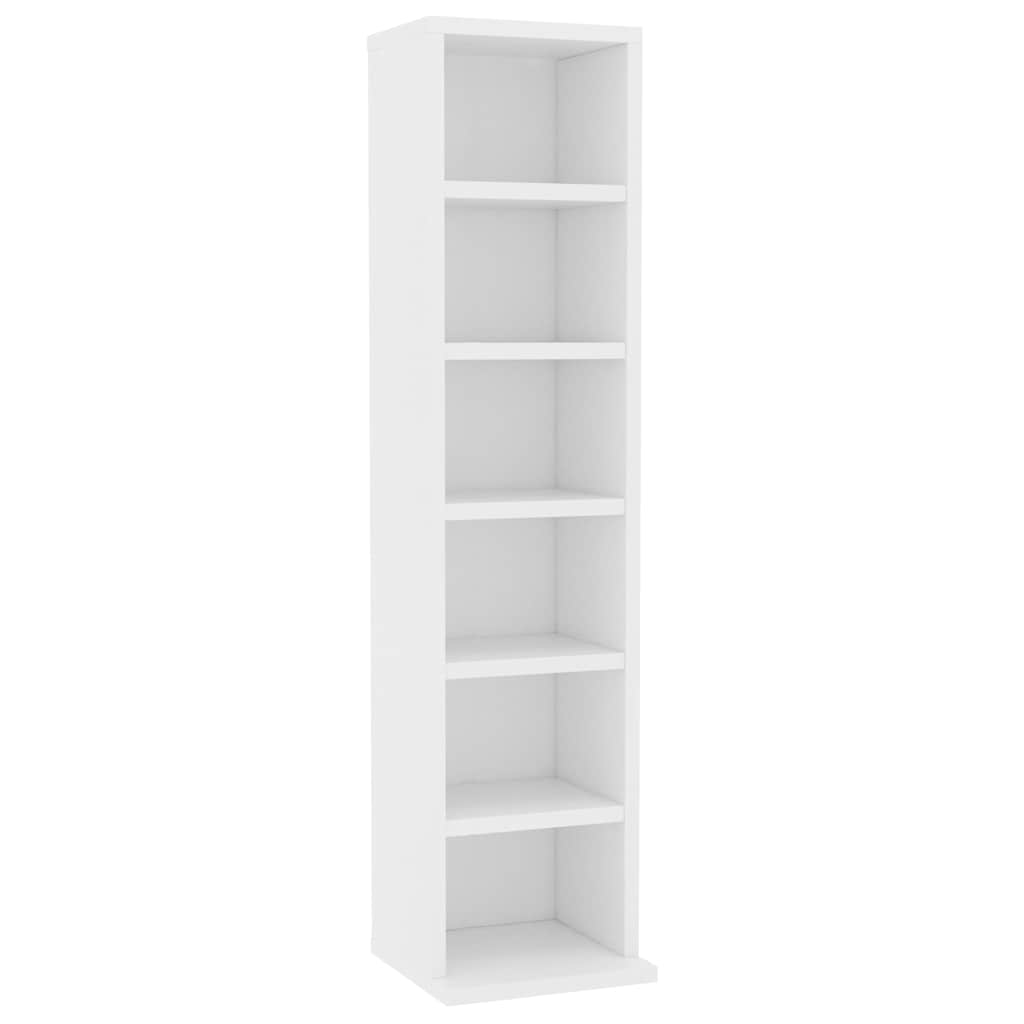 Armoire à CD Blanc 21x20x88 cm Bois d'ingénierie - XIOS