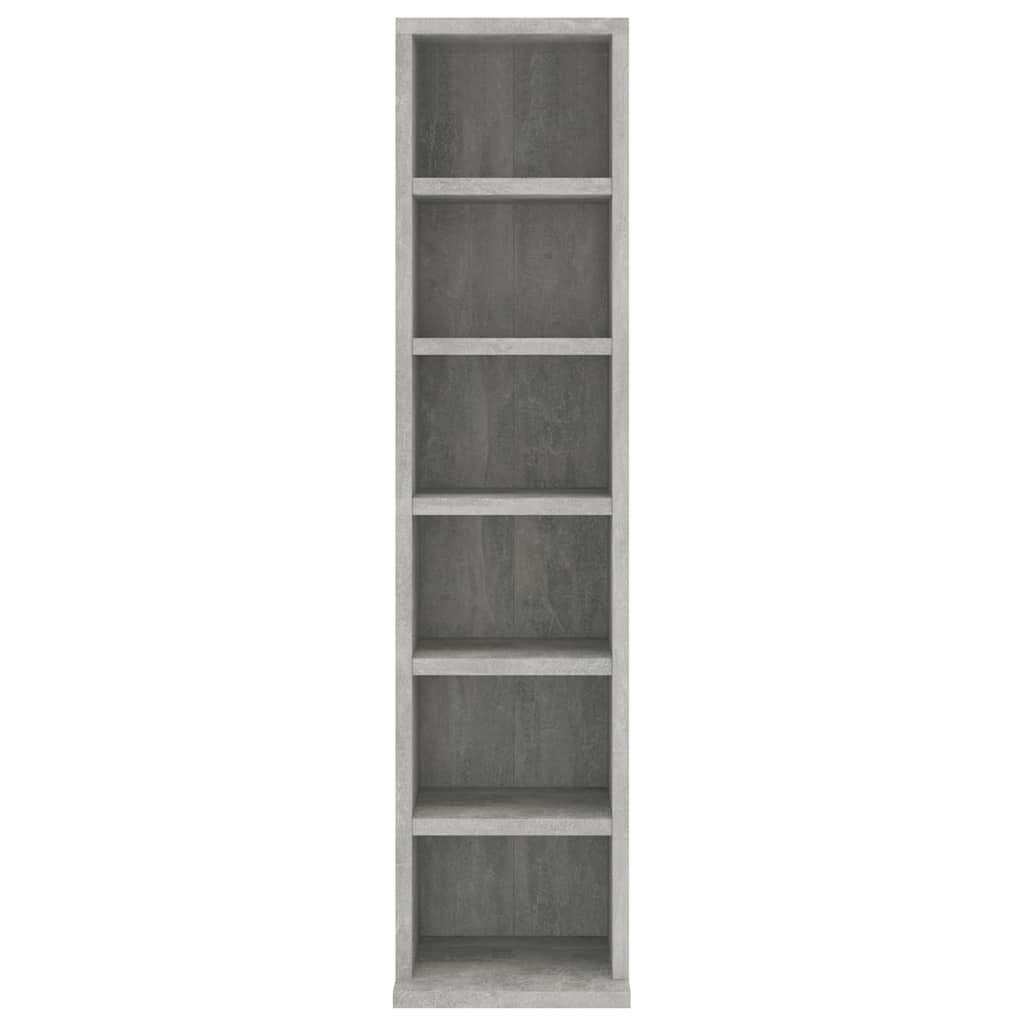 Armoire à CD Gris béton 21x20x88 cm Bois d'ingénierie - XIOS