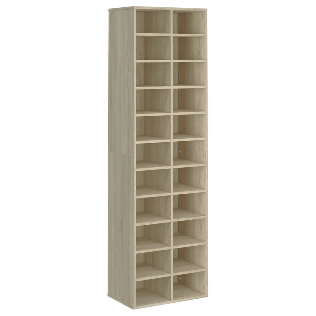 Armoire à chaussures chêne sonoma 54x34x183cm bois d'ingénierie - XIOS