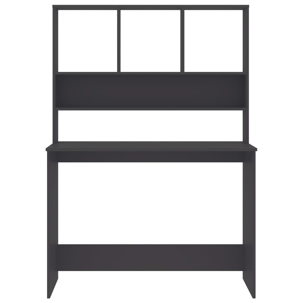Bureau avec étagères Gris 110x45x157 cm Bois d'ingénierie - XIOS