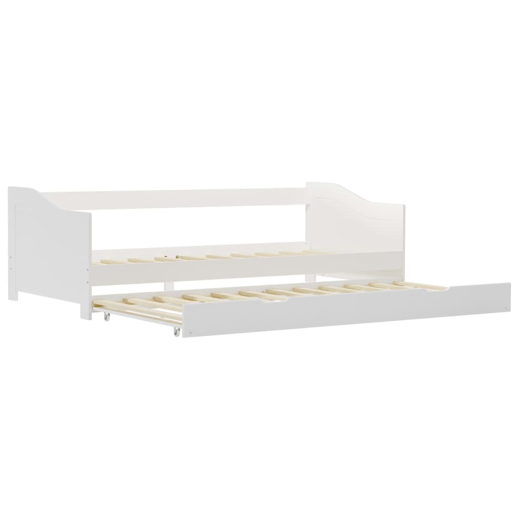 Cadre de lit extensible sans matelas blanc bois de pin 90x200cm - XIOS