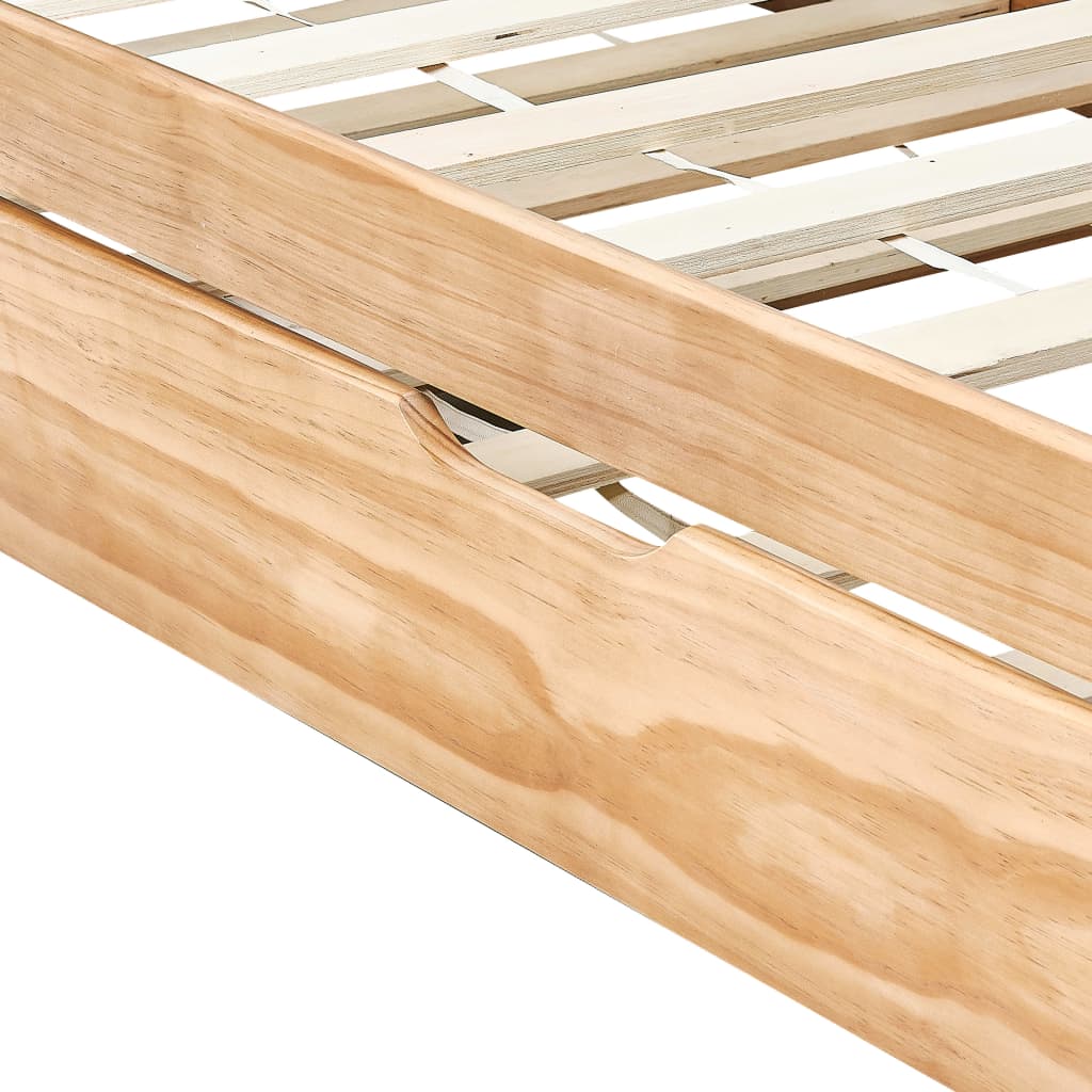 Cadre de lit extensible sans matelas bois de pin 90x200 cm - XIOS
