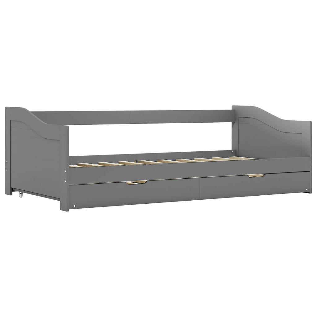 Cadre de lit extensible sans matelas gris 90x200 cm - XIOS