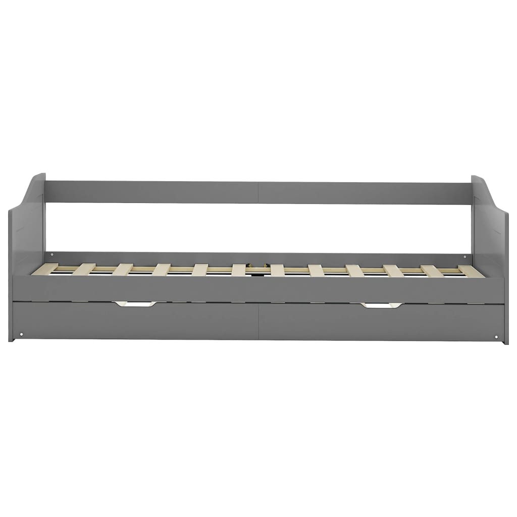 Cadre de lit extensible sans matelas gris 90x200 cm - XIOS