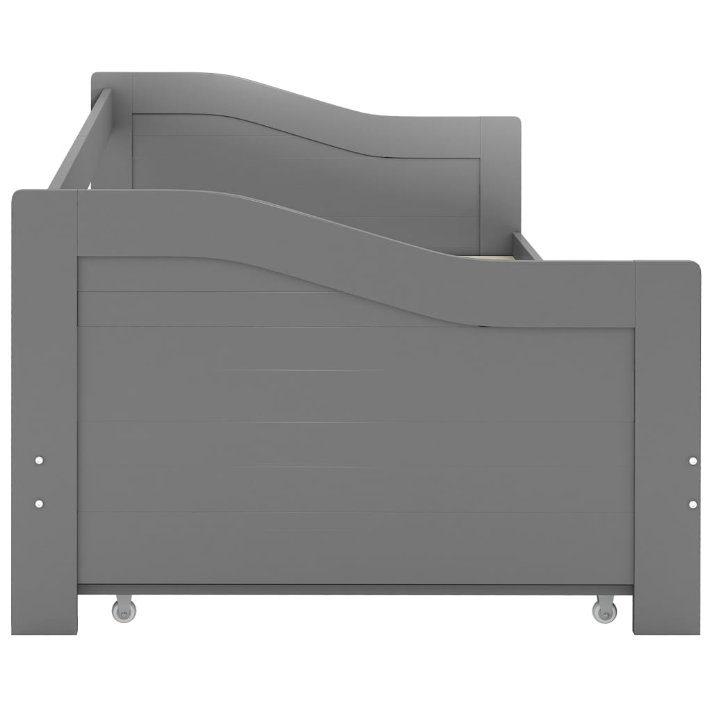 Cadre de lit extensible sans matelas gris 90x200 cm - XIOS