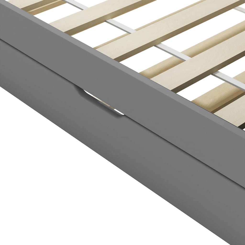 Cadre de lit extensible sans matelas gris 90x200 cm - XIOS