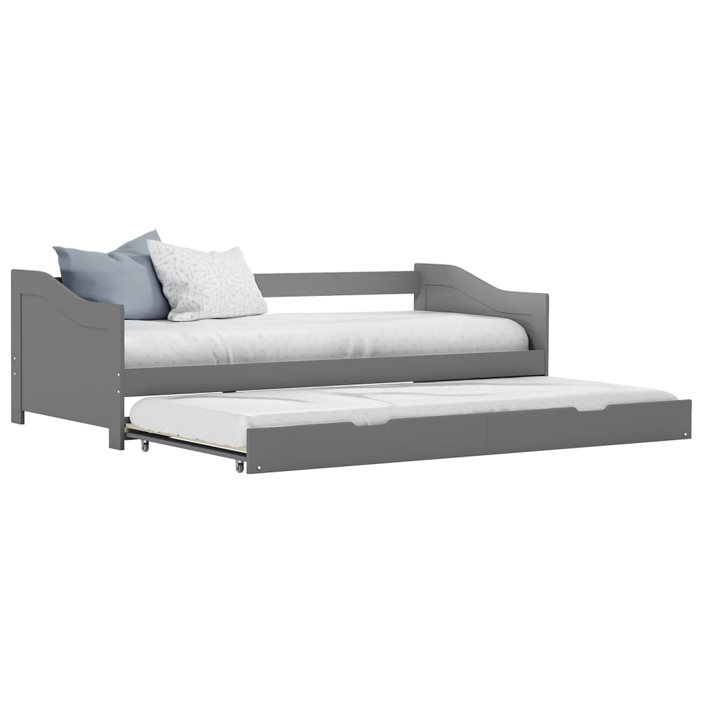 Cadre de lit extensible sans matelas gris 90x200 cm - XIOS