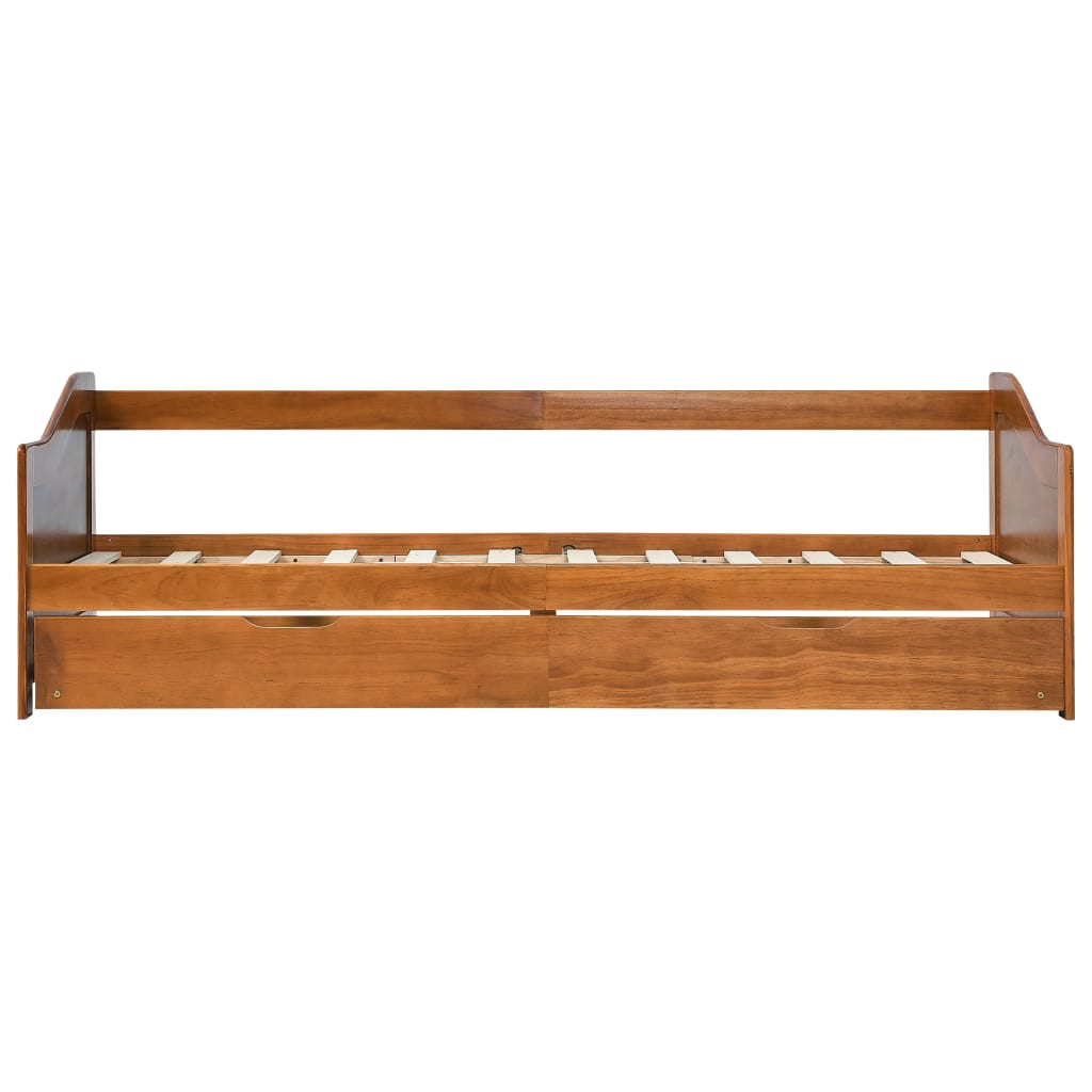 Cadre de lit extensible sans matelas marron miel 90x200 cm - XIOS