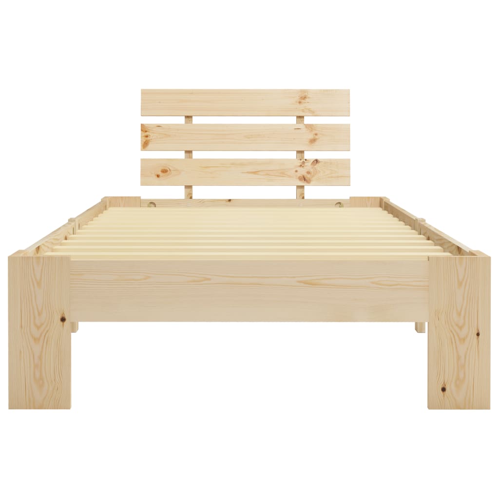 Cadre de lit sans matelas bois massif de pin 100x200 cm - XIOS