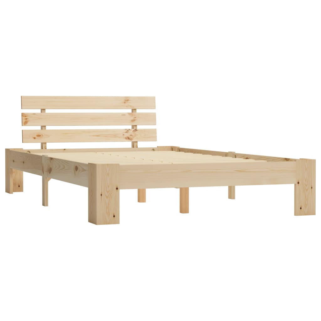 Cadre de lit sans matelas 140x200 cm bois massif de pin - XIOS