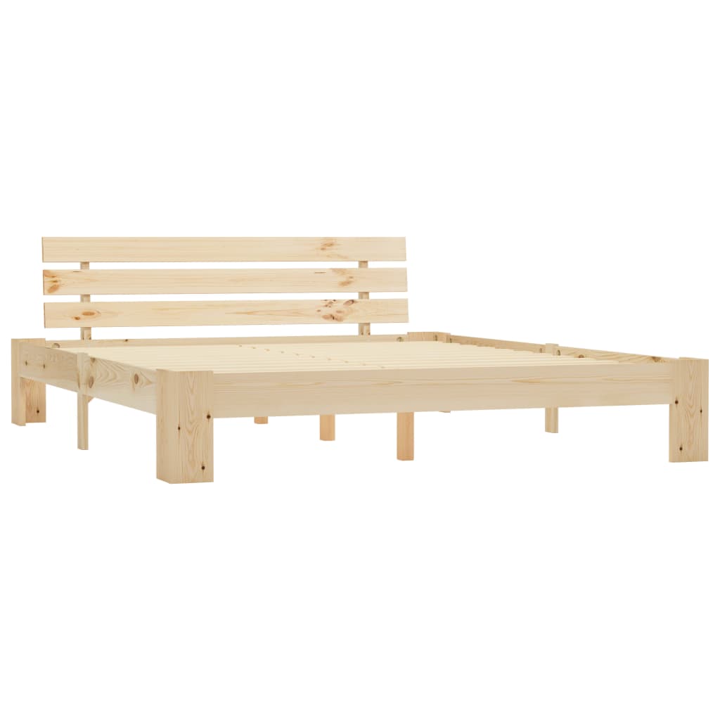 Cadre de lit sans matelas 160x200 cm bois massif de pin - XIOS